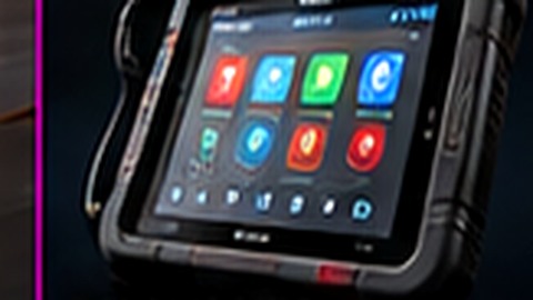 Professional scan tool in diagnostics training laboratory